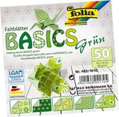 Vouwbladen 10x10cm 80g 10x5 ass. basics groen