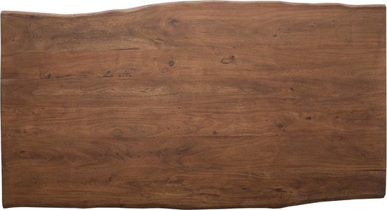 Tafelblad Live-Edge boomtafel 260x100x3,5 acacia bruin massief houten blad