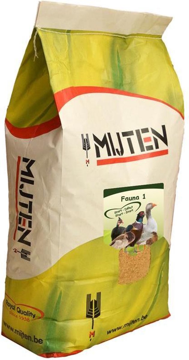 Startvoer sierwatervogels, fazanten, kwartels parelhoenders, eenden en ganzen - Fauna 1 20 kg