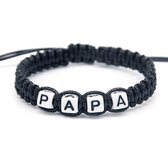 Papa Armband - Zwart - Vaderdag Kados - Vader Cadeautjes - Valentijnsdag voor Mannen - Valentijn Cadeautje voor Hem - Valentijn Cadeautje Vrouw
