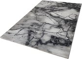Flycarpets Carrara Modern Vloerkleed - Marmer Design - Kleur: Grijs - Afmeting: 120x170 cm