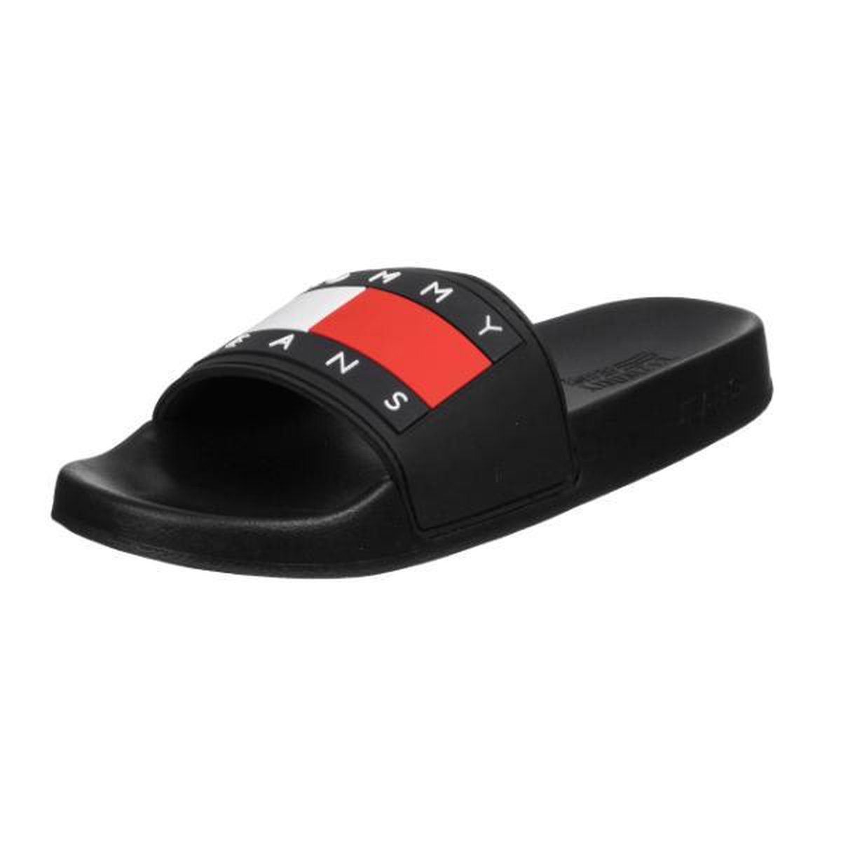 Tommy Hilfiger heren slippers logo flag - black | bol.com