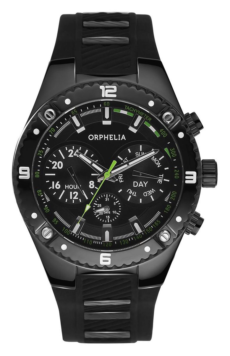 Orphelia 86502 - Horloge - Kunststof - Zwart - 46 mm