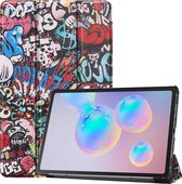 Hoes Geschikt voor Samsung Galaxy Tab S6 Lite Hoes Luxe Hoesje Book Case - Hoesje Geschikt voor Samsung Tab S6 Lite Hoes Cover - Graffity