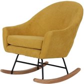 Fauteuil Fallon - Geel - Schommel stoel - 98 x 69 x 100 - Suedine