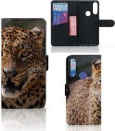 Telefoonhoesje Alcatel 1S 2020 Book Cover Cadeautjes voor Jongens Luipaard