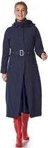 Donkerblauwe lange Regenjas  (Long Raincoat) met donkerblauwe voering Madonna XL