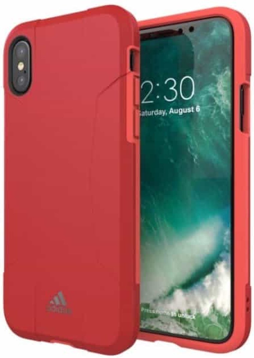 Adidas Solo Case iPhone X XS hoesje - Rood Roze