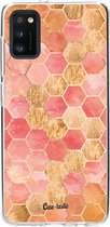 Casetastic Samsung Galaxy A41 (2020) Hoesje - Softcover Hoesje met Design - Honeycomb Art Coral Print