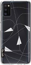 Casetastic Samsung Galaxy A41 (2020) Hoesje - Softcover Hoesje met Design - Paperplanes Print