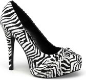 Pin Up Couture Pumps -36 Shoes- SAFARI-06 US 6 Zwart/Wit