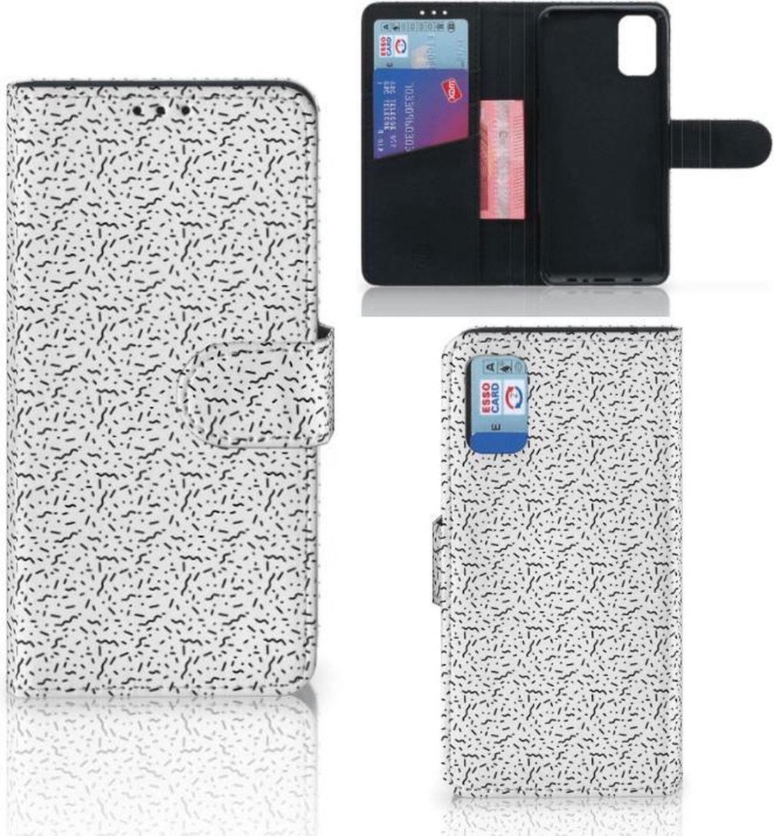 Samsung Galaxy A41 Telefoon Hoesje Stripes Dots