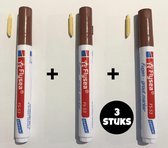 3x Voegenmarker/Bruin/Voegenmarker/Voegenstift/Voegenverf/Vieze Voegen/Voegen van tegels Schoonmaken