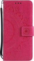 Bloemen Book Case - Samsung Galaxy S7 Hoesje - Roze