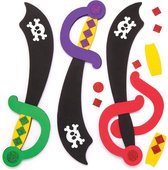 Baker Ross Piratenzwaarden van foam (4 Stuk) Creatieve Knutselset Voor Kinderen