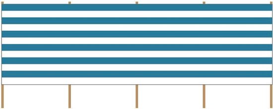 Kreta overdrijving streep Gestreept strand/camping windscherm wit/blauw - 5 meter x 120 cm -... |  bol.com
