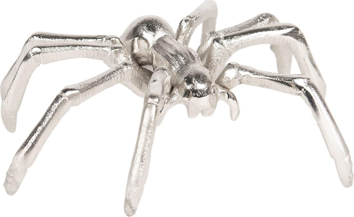 Decoratie Spin 19*16*5 cm Zilverkleurig Aluminium Decoratief Figuur Decoratieve Accessoires Woonaccessoires