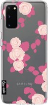 Casetastic Samsung Galaxy S20 4G/5G Hoesje - Softcover Hoesje met Design - Pink Roses Print