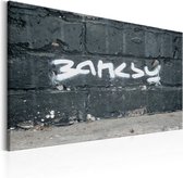 Schilderijen Op Canvas - Schilderij - Banksy Signature 120x80 - Artgeist Schilderij