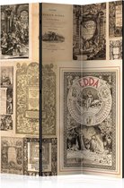 Kamerscherm - Scheidingswand - Vouwscherm - Vintage Books [Room Dividers] 135x172 - Artgeist Vouwscherm