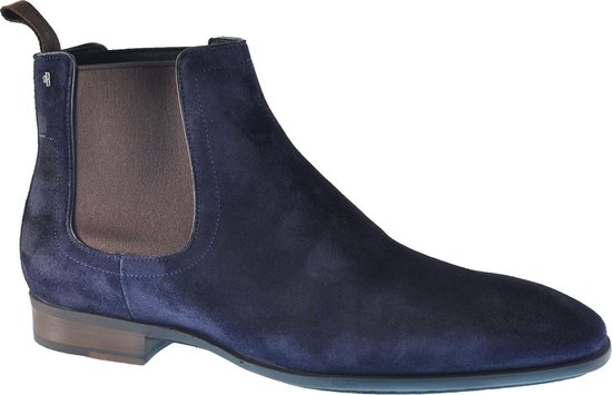 Van Bommel 10342 - Business half-hoogNette herenschoenen - Kleur: Blauw - Maat: 46