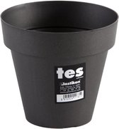 PLASTIKEN Pot met bloemen Tes - 26 cm - Antraciet