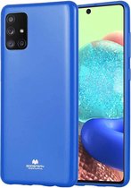 GOOSPERY JELLY Full Coverage Soft Case voor Galaxy A71 (blauw)