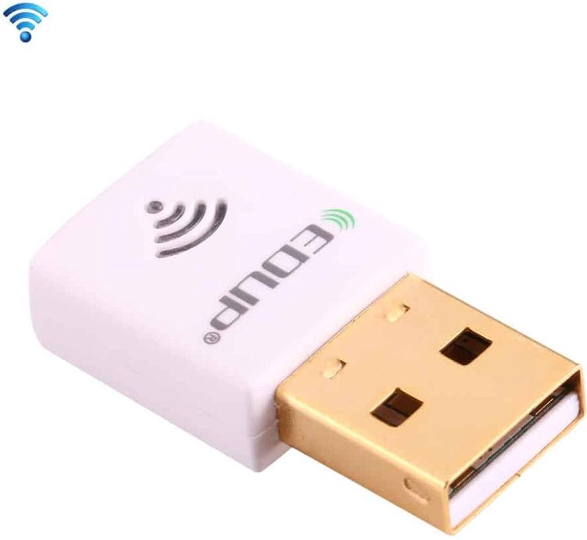EDUP EP-AC1619 Mini Draadloze USB 600Mbps 2.4G / 5.8Ghz 150M + 433M Dual Band WiFi Netwerkkaart voor Nootbook / Laptop / PC (Wit)