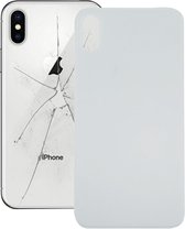 Glas batterij achterkant voor iPhone X (wit)