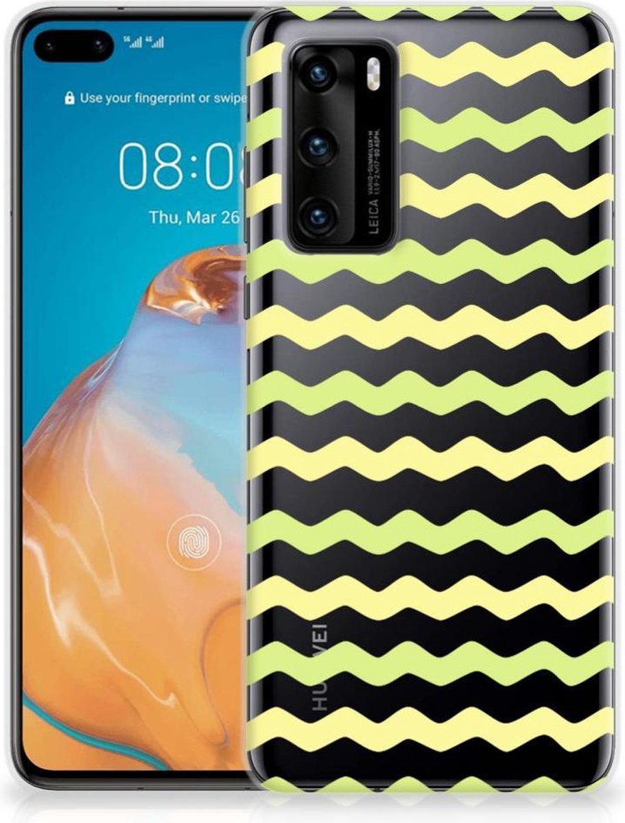 Huawei P40 TPU bumper Waves Yellow