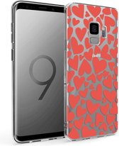 iMoshion Design voor de Samsung Galaxy S9 hoesje - Hartjes - Rood