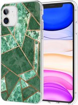 iMoshion Design voor de iPhone 11 hoesje - Grafisch Koper - Groen / Goud