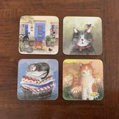 Alex Clark Onderzetters Set Katten II