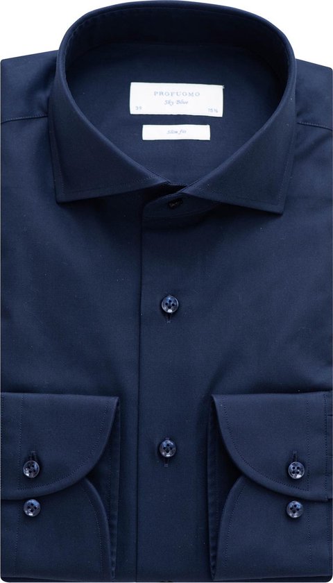 Profuomo Overhemd Heren Navy Katoen