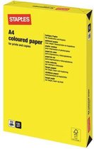 Staples Papier, A4, 120 g/m², Geel (pak 250 vel)