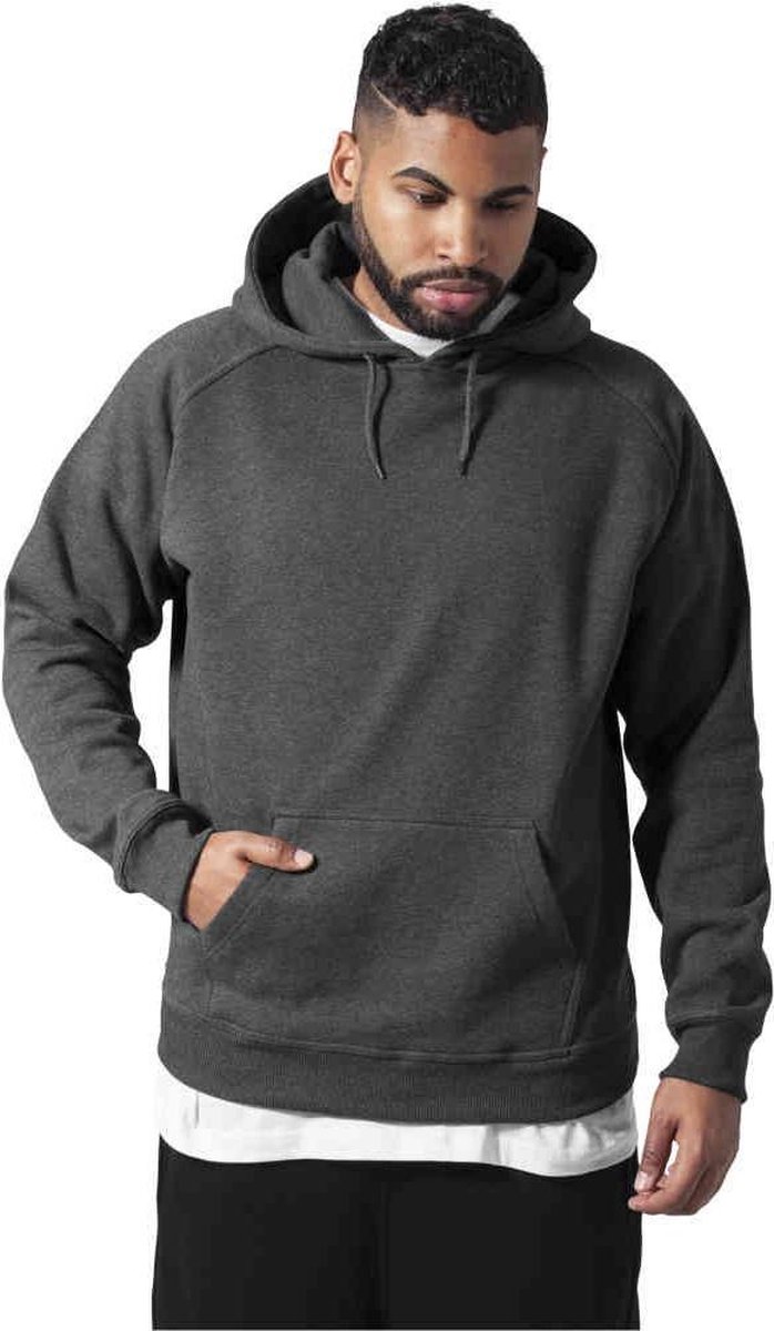 Urban Classics Blank Hoody Heren Trui met capuchon – XXL Houtskool
