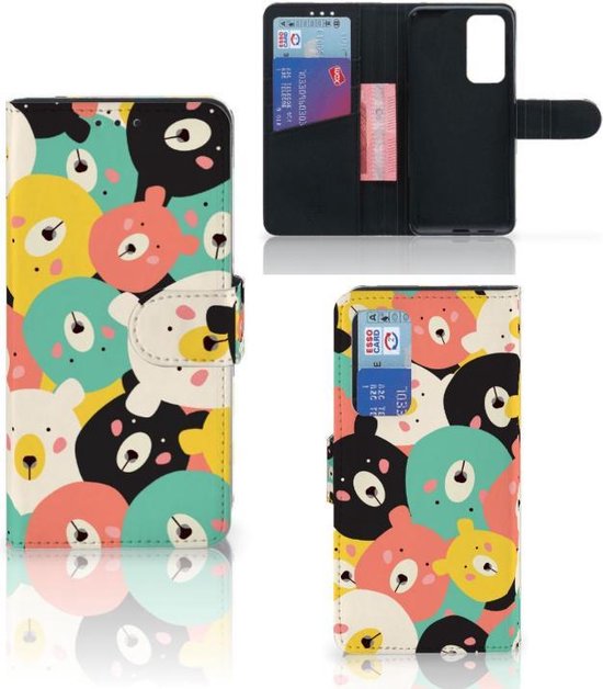 Cuir de Première Qualité Housse pour Huawei P40 Coque Ours