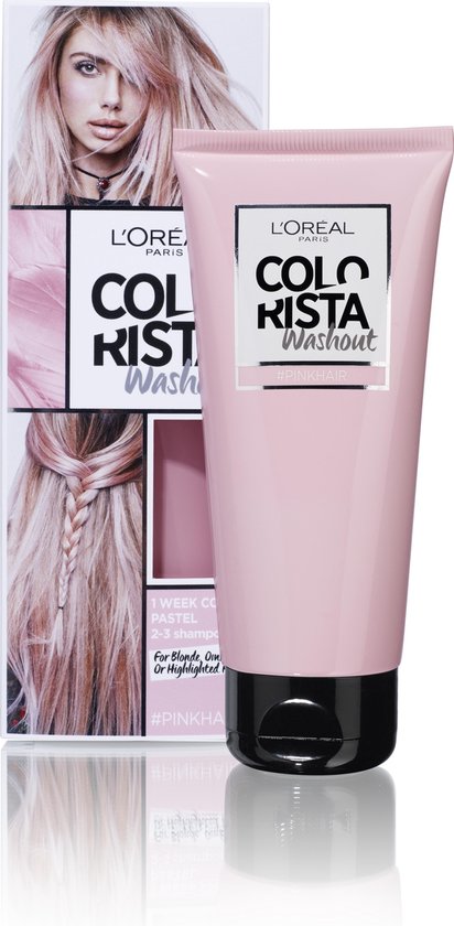 Paris Colorista Washout Haarverf - Pink - 1 tot 2 Kleuring | bol.com