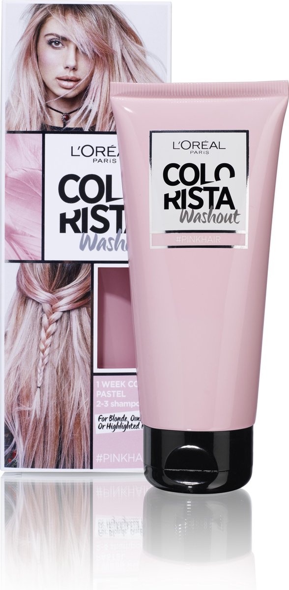 landinwaarts grijs belangrijk L'Oréal Paris Colorista Washout Haarverf - Pink - 1 tot 2 Weken Kleuring |  bol.com