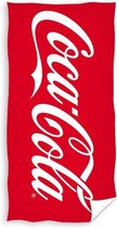 Carbotex Handdoek Coca Cola Junior 70 X 140 Cm Katoen Rood/wit
