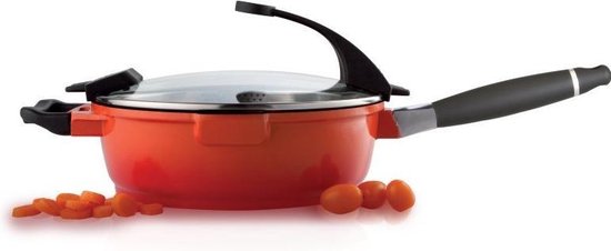 Berghoff Virgo hapjespan met deksel 24 cm oranje