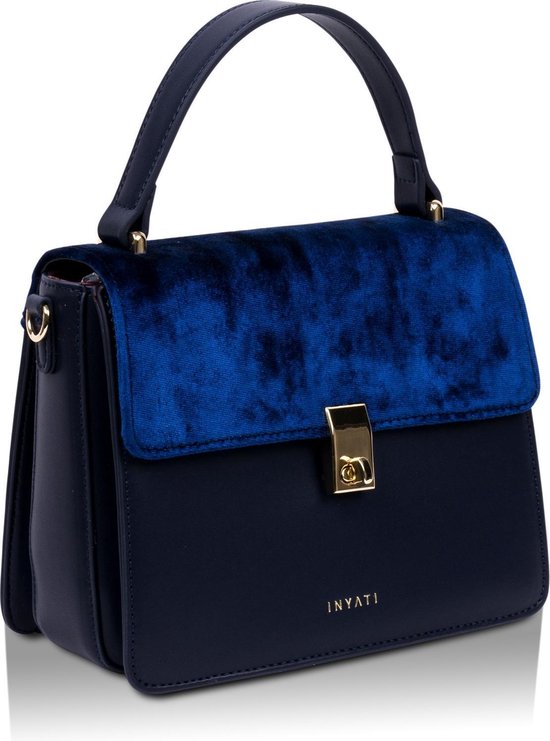 blue top handle bag