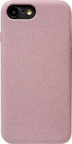 ADEL Tarwe Stro TPU Back Cover Softcase Hoesje Geschikt voor iPhone 8 Plus/ 7 Plus - Duurzaam afbreekbaar Milieuvriendelijk Roze