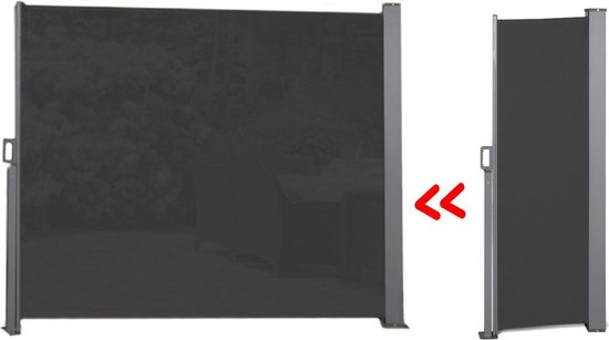 Ophef Bruidegom voetstuk 909 Outdoor - Windscherm - Roll-back Functie - Zwart - 170 x 300 cm - PU-  en UV-coating | bol.com