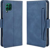 Voor Huawei nova 7i / P40 lite / Nova 6SE Wallet Style Skin Feel Calf Pattern Leather Case, met aparte kaartsleuf (blauw)