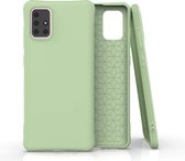 Voor Galaxy A71 effen kleur TPU Slim schokbestendige beschermhoes (groen)