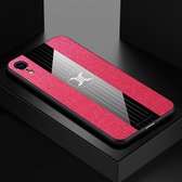 Voor iPhone XR XINLI stiksels textuur schokbestendige TPU beschermhoes (rood)