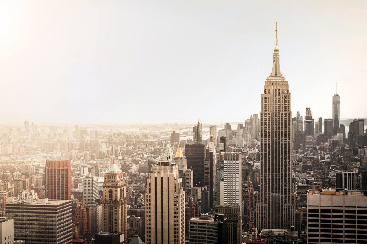 Canvasvooraandemuur.nl New York Skyline 1 Multi