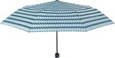Perletti Paraplu Strepen Dames 96 Cm Fiberglas Blauw