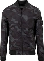 Urban Classics - Light Camo Bomber jacket - S - Zwart